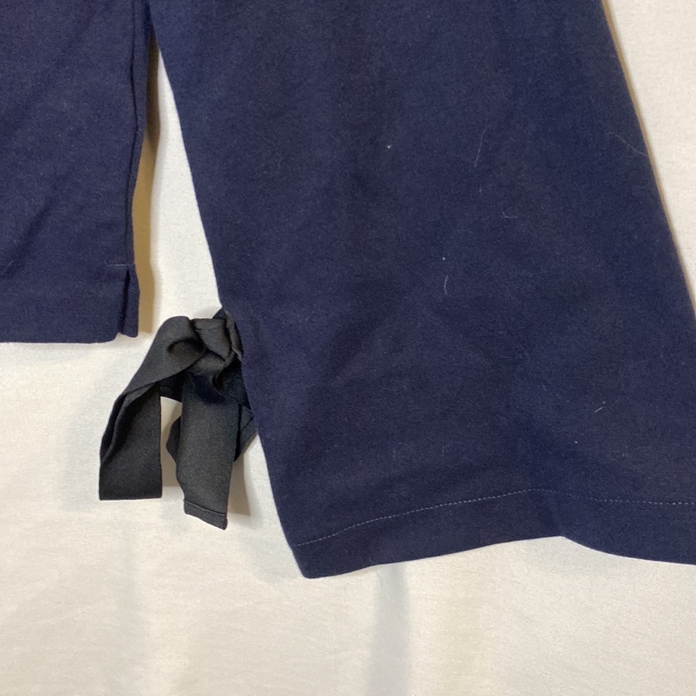 J.Crew Navy Knit Top bell Sleeves Blouse XXS Nautical - Picture 2 of 4